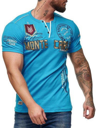 Code47 T-Shirt Herren T Shirt Hoodie Longsleeve Kurzarm Shirt Sweatshirt Monte (1-tlg)