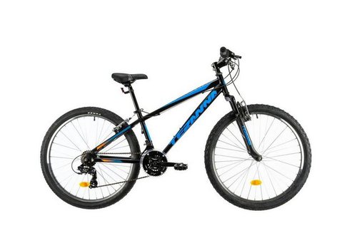 T&y Trade Mountainbike 26 Zoll Alu Aluminium Kinder Mädchen Fahrrad Mtb Mountainbike TER-BLK, 18 Gang Shimano, Kettenschaltung, Alu, Federgabel, 18 Gang