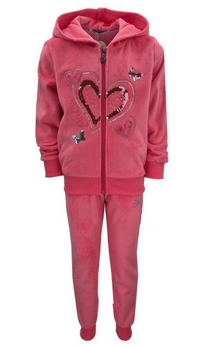 Girls Fashion Sweatanzug Nicki Sweatanzug, Freizeitset, Kapuzen Jacke + Jogginghose, MF505