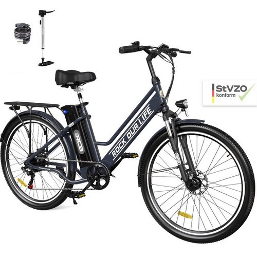 Rcb E-Bike, 7 Gang, 36V 12AH SPedelec Elektro Trekkingrad 26" cityrad max 90km