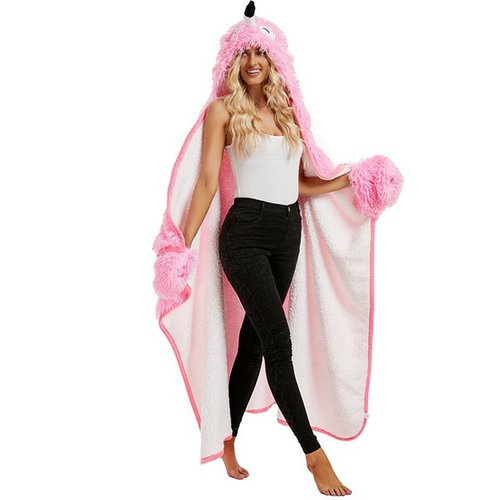 Zimtky Hoodie Hoodie locker und warm verdickt Schal warmer Bademantel praktisch