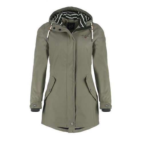 Dry Fashion Regenjacke Damen Regenmantel Kiel mit verstellbarer Kapuze - wind- & wasserdicht