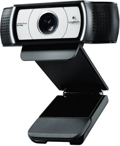 Logitech C930e Full HD Webcam, 30fps, 90° FOV, 4x Zoom - Schwarz Webcam