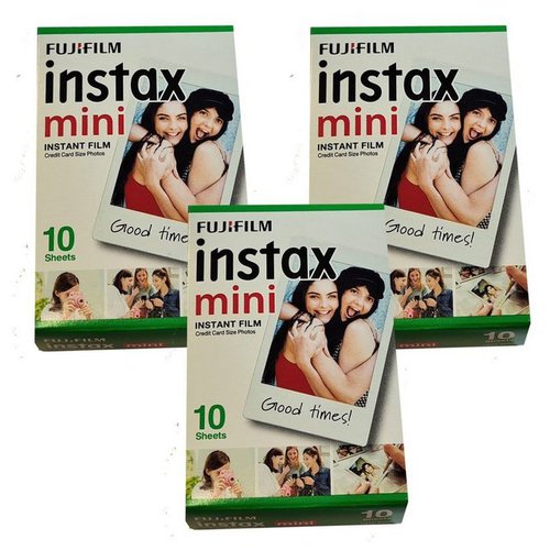 Fujifilm 3 x Fuji Instax Mini Film je 10 Bilder für Sofortbildkamera