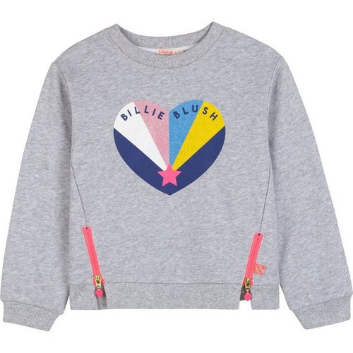 Billieblush Sweatshirt Sweatshirt grau mit buntem Herz