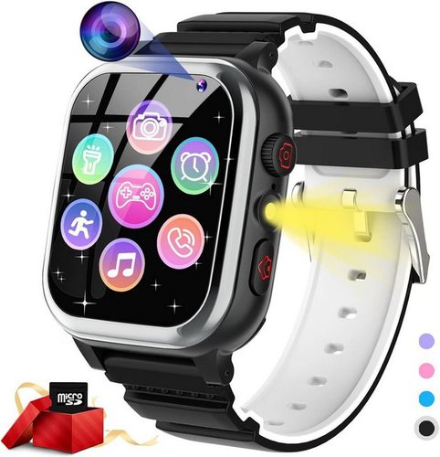 Jubunrer Smartwatch (Android iOS), Kinder telefon schrittzähler kalorien weihnachten geburtstagsgeschenke