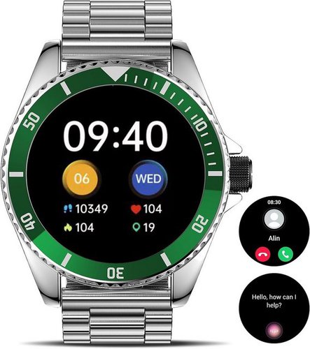 Yyky Smartwatch (1,39 Zoll, Android, iOS), mit Telefonfunktion Fitness Tracker Sleep Monitor Pedometer, Calories