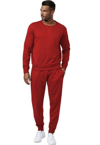 Egomaxx Jogginganzug Fitness Jogginganzug Basic Sweater & Pants Trainingsanzug (2-tlg), 3695 in Rot
