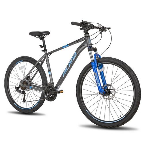 Hiland Mountainbike 27.5 Zoll MTB Herren Damen,Dual Hydraulische Scheibenbremsen, 27 Gang L-TWOO A5 Schaltwerk, Kettenschaltung, (set), für Damen und Herren 165 - 190 cm MTB Hardtail Fahrrad