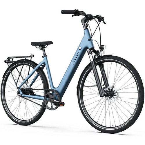 Tenways E-Bike CGO800S, 1 Gang, ohne Schaltung, Heckmotor, 374 Wh Akku, E Bike Damen Citybike 28 Zoll Pedelec Damenrad mit Gates Riemenantrieb