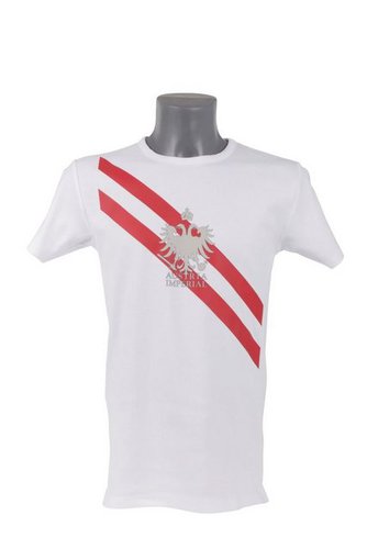 Austria Imperial T-Shirt Herren weiß (1-tlg) rot weiß rot bedruckt mit dem Doppeladler