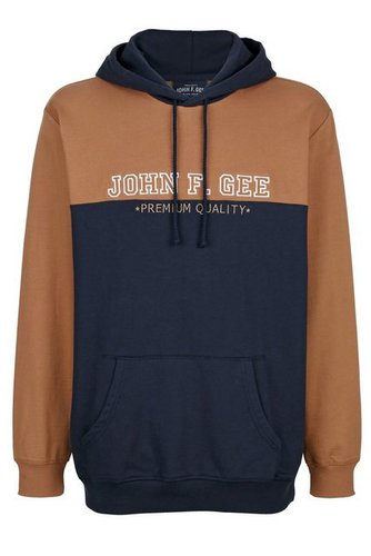 John F. Gee Sweatshirt Kapuzensweatshirt aus reiner Baumwolle