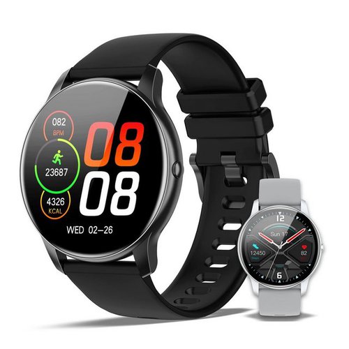 Xinji C2 Smartwatch Bluetooth Touchpanel Puls-/HRV-/O2-Messung App Fitnessuhr