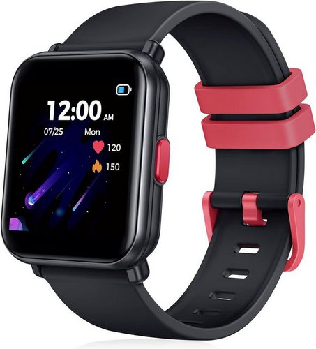 Cantaos Fur Kinder Mädchen Jungen Fitness Armband Uhren Tracker Smartwatch (1,4 Zoll, Android iOS), mit Schrittzähler Körpertemperatur Wecker Herzfrequenz Wasserdichte