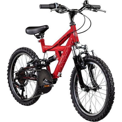 Galano Mountainbike FS180, 6 Gang, Kettenschaltung, Kinderfahrrad 6 Gang 18 Zoll ab 5 Jahre 115-130 cm Mountainbike Fully