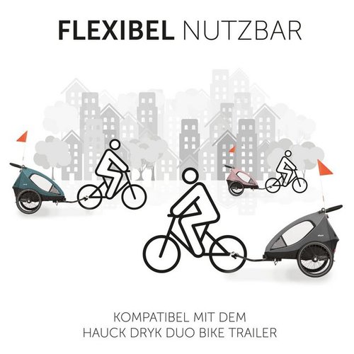 Hauck Fahrradkinderanhänger Dryk Duo, Zusatz- Fahrradkupplung Zweit-Kupplung für Dryk Duo Fahrradanhänger