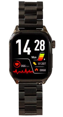 Knauermann Pro 3 (2024) eckig Smartwatch, Gesundheitsuhr mit Telefoniefunktion - EKG und SOS Funktion, Gesundheitsfunktionen