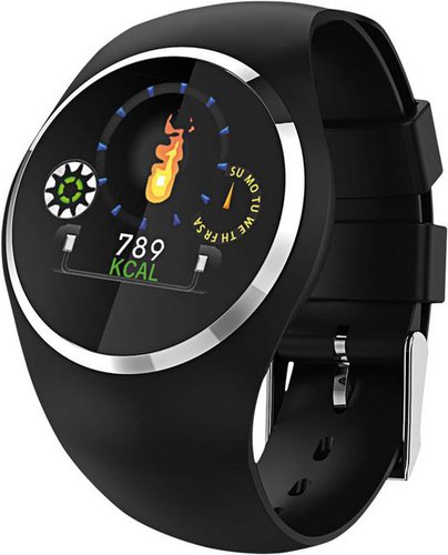 Atlanta Smartwatch (1,25 Zoll, Android, iOS), mit Herzfrequenz Blutdruck Schlaf Schritte Farbdisplay mit Animation