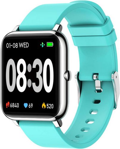 Micgigi Smartwatch (1,4 Zoll, Andriod iOS), Pulsmesser Schlafmonitor Fitnesstracker mit Stoppuhr Fitnessuhr