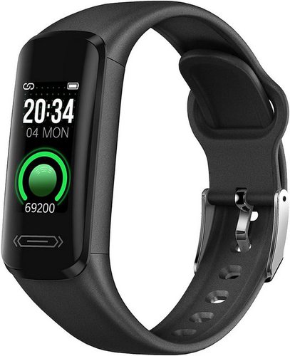 Miclee Smartwatch (0.9 Zoll, Andriod iOS), Fitness Armband mit Pulsmesser Fitness Tracker Uhr Wasserdicht IP68
