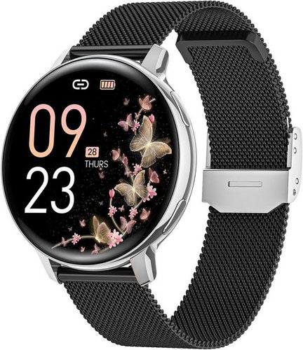 Naixues 24-Stunden-Pulsüberwachung Smartwatch (1,39 Zoll, Android, iOS), mit Telefonfunktion,Menstruationszyklus,24H Herzfrequenz Schlafmonitor