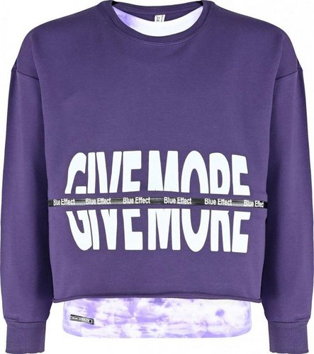 Blue Effect Sweatshirt Mädchen Boxy Doppelshirt Sweatshirt Top aubergine (2-tlg)