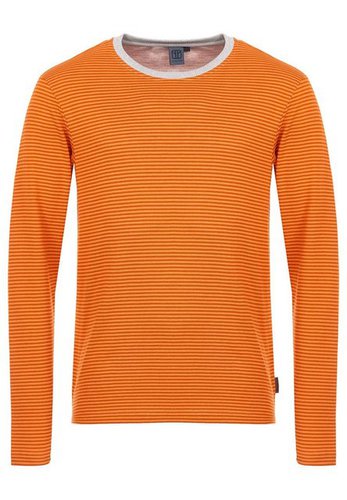 Elkline Sweatshirt Freejazz Langarm Rundhals Streifen gerader Schnitt