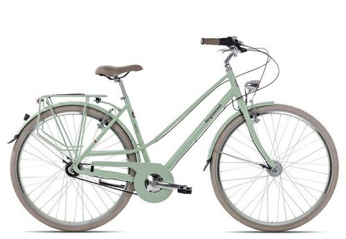 Bergrausch Cityrad Marlies 7, 7 Gang Shimano Nexus 7 Rücktritt Schaltwerk, Citybike Damenrad 28 Zoll tiefer Einstieg grün