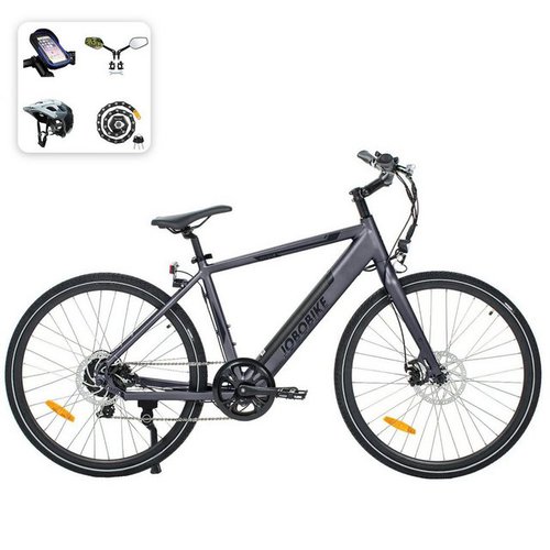 Jobobike E-Bike Viva, 27,5 Zoll Leichte E-Bikes, 7 Gang Shimano, Kettenschaltung, Heckmotor, (Pedelec 25 km/h Damen Herren, mit 36V 14/10,4 Ah LG Akku, großer Kapazität, Abnehmbare), Mechanische Scheibenbremse