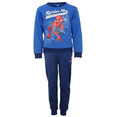 Marvel Jogginganzug Spiderman Set Sporthose Hose Pulli Sweater, Gr. 92 bis 128