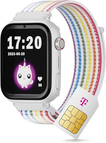 Deutsche Telekom Kinder's Smartwatch (1,85 Zoll), Mit GPS- und Anruffunktion, Nachrichten und Schulmodus.