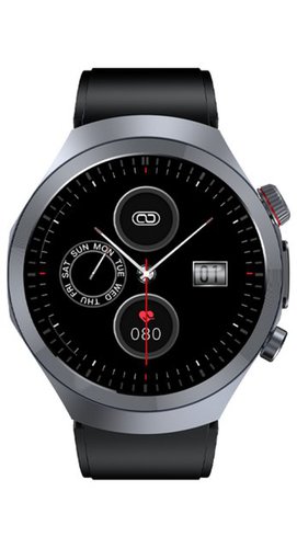 Knauermann Pro 3 Plus (2025) Smartwatch, mit Wechselband aus weichem Silikon und Ladekabel, Gesundheitsfunktionen