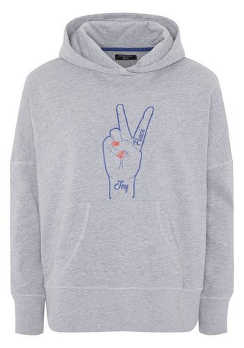 Oklahoma Jeans Kapuzensweatshirt mit Peace-Print