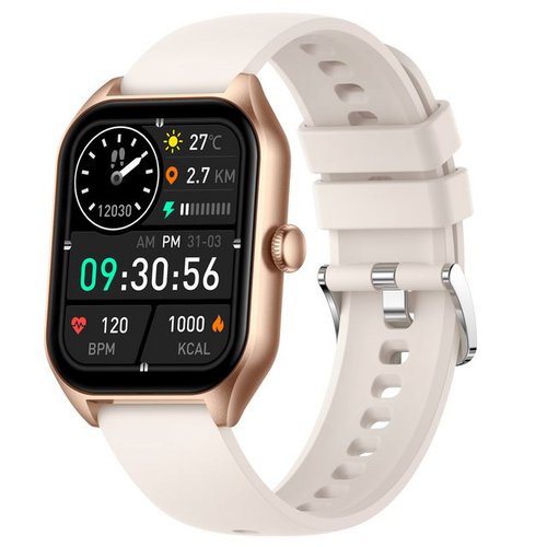 Haiaveng Damen Smartwatch Smartwatch (1.85 Zoll), itnessuhr mit Herzfrequenzmesser,Schrittzähler-Uhr