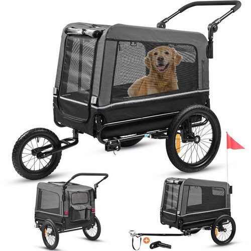Veska Fahrradhundeanhänger Hundeanhänger 3in1 Fahrradanhänger, Hundebuggy, Jogger für Hunde