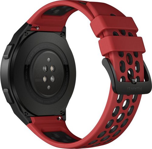 Huawei Watch GT 2e Red & Black TPU Strap Lava Red Neu Smartwatch (1,39 Zoll, Proprietär)