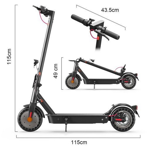 Wilgoon E-Scooter Elektroroller mit Straßenzulassung 10 Zoll 500W Motor, klappbar Roller, 500,00 W, 20,00 km/h, Erwachsene E-Scooter mit App & LED Display, duales Bremssystem