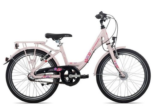 Almrausch Kinderfahrrad Zucker 3 20 Wave, 3 Gang Shimano Nexus 3 Rücktritt Schaltwerk, Nabenschaltung Rücktritt, Kinderrad 20 Zoll Junge Mädchen violett/rosa