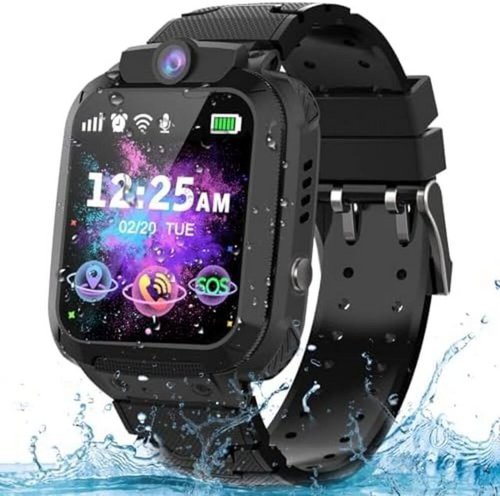 Smooce Kinder's Telefon SOS Voice Chat Smartwatch (Android/iOS), mit GPS/LBS Kamera Puzzle Spiel Wecker Jungen Mädchen