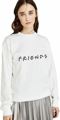 Couples Shop Sweater Friends Damen Pullover mit modischem Logoprint, lustiger Spruch