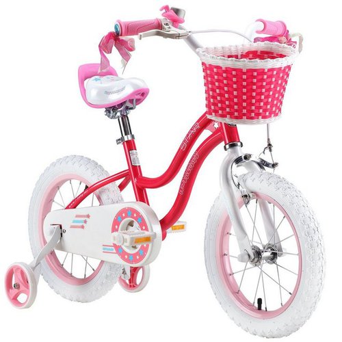 Royalbaby Kinderfahrrad Star Girl 12 & 14 & 16 & 18 Zoll Fahrrad für Mädchen, 1 Gang ohne Schaltung Handbremse Rücktrittbremse Kinder Fahrrad