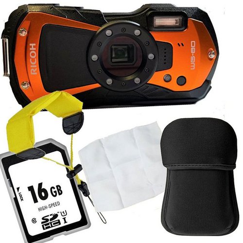 Ricoh WG-80 orange Set Angebot Kompaktkamera