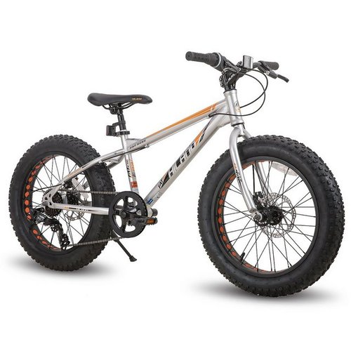 Hiland Kinderfahrrad 20 Zoll Fat Tire 4.0 Kinder Mountainbike Jungen Mädchen,für Schnee, 7 Gang Shimano Tourney Schaltwerk, Kettenschaltung, (set), MTB für Kinder 125 - 165 cm, Geeignet für Strand,Schnee