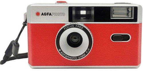 Agfaphoto Analoge 35mm Kamera rot Kompaktkamera