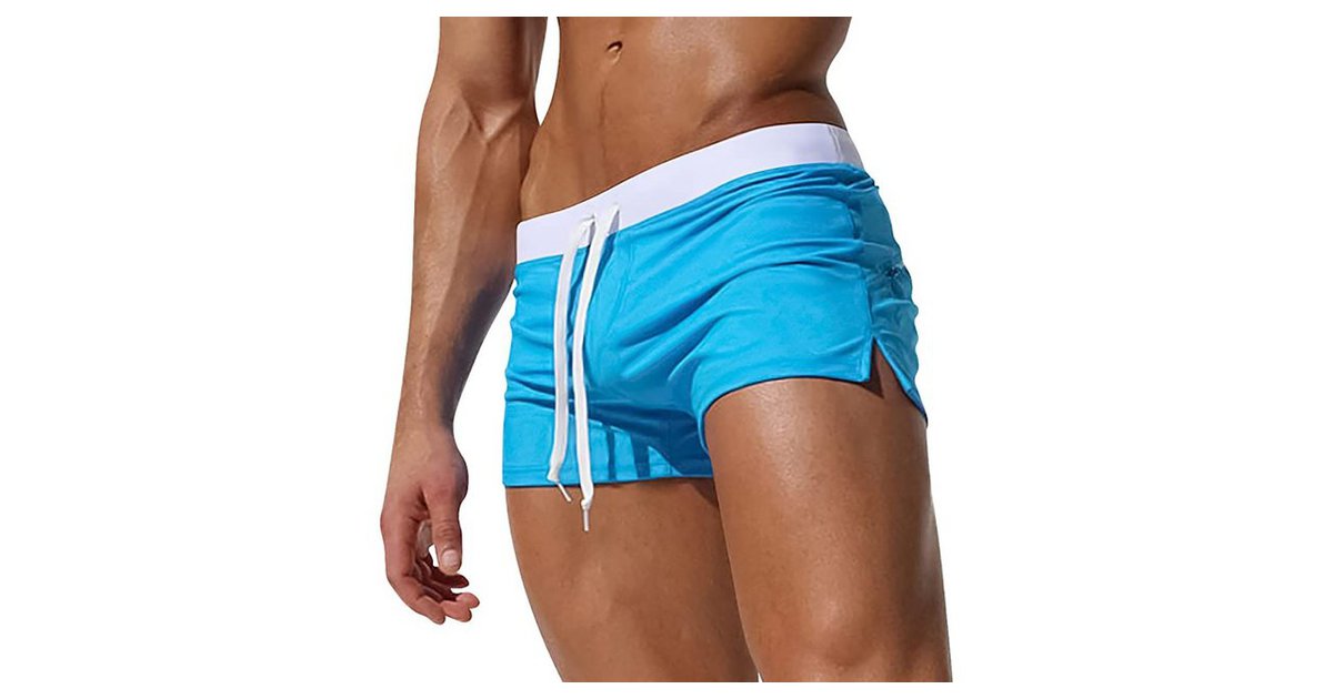 Herren Badeshorts Schnelltrocknend - Schwimmhose Lang Mit Taschen Für Surf & Strand