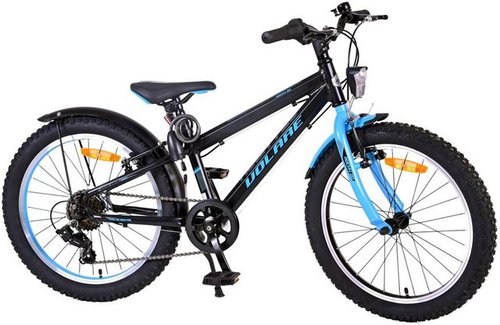 Volare Kinderfahrrad Rocky - 20 Zoll - Schwarz/Blau bzw. Grau/Orange - 85% fertig Prime, 6 Gänge, Fat Tires, bis 115 kg, Altersempfehlung: 6 - 8 Jahre