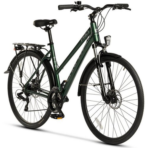 Carpat Sport Trekkingrad 28 Zoll Trekking Bike für Damen Herren, 24 Gang Shimano Tourney Schaltwerk, Kettenschaltung, (Aluminium Rahmen, Mechanische Scheibenbremse), Rennrad, Mountainbike, City Commuter Citybike Fahrrad