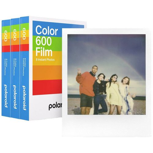 Polaroid 600 Color Film Triple Pack 3x8 Sofortbild-Film Weiß, farbi Sofortbildkamera