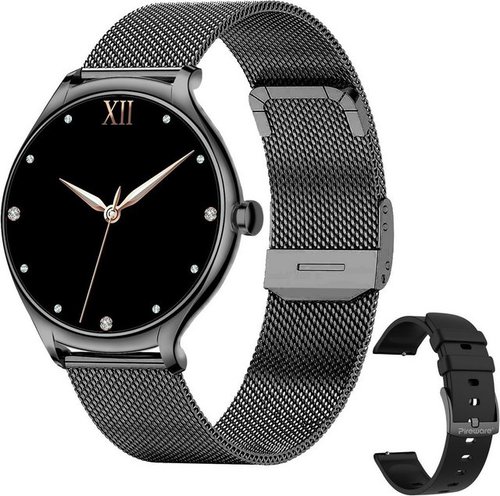 Pireware Smartwatch (1,39 Zoll, Android, iOS), mit Schrittzähler, Pulsuhr, mit Blutdruckmessung, Telefonfunktion