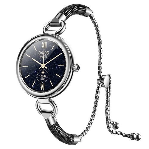 Gontence Smartwatch Smart Watch für Frauen Damen Smart Armband IP67 Wasserdicht Kalorienzähler Schrittzähler Sport Nachricht Benachrichtigung Kristall Fitness Tracker, Fitness